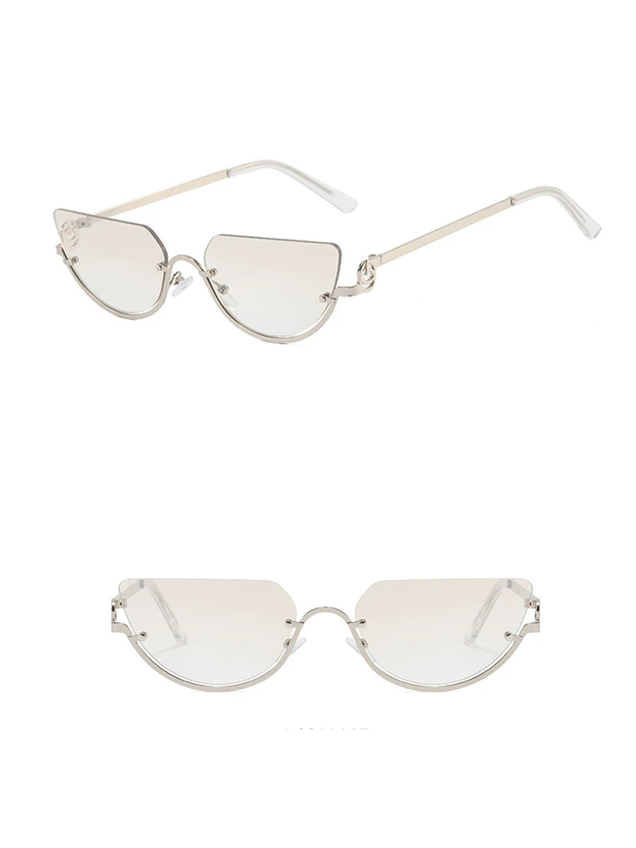 Grey Rounded Aviator Sunglasses