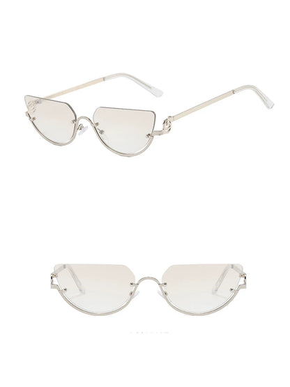 Grey Rounded Aviator Sunglasses
