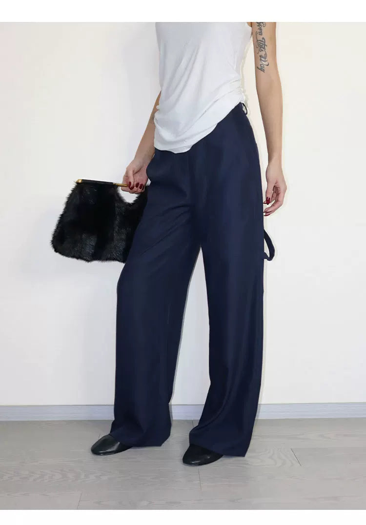 Satin Casual Full Length Pants