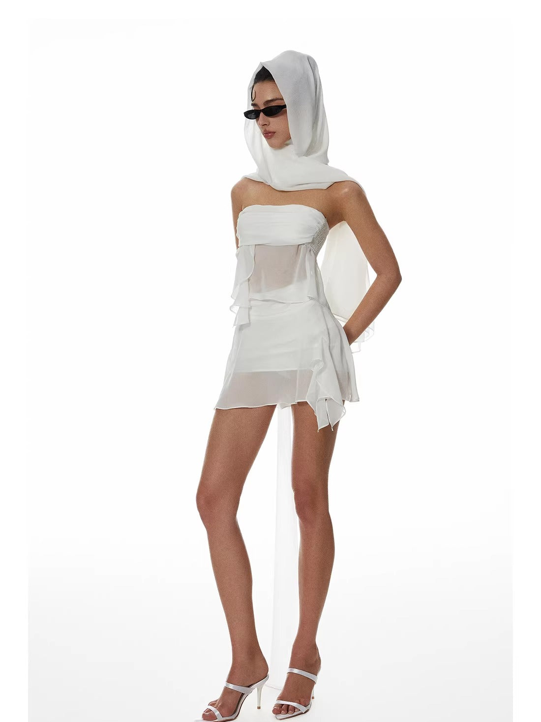 Sheer Mesh Bustier Set