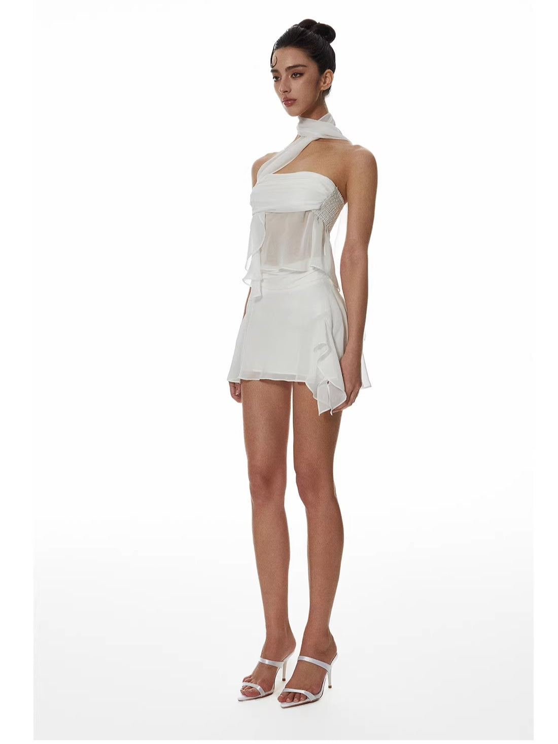 Sheer Mesh Bustier Set