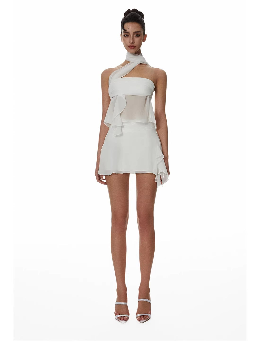 Sheer Mesh Bustier Set