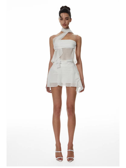 Sheer Mesh Bustier Set