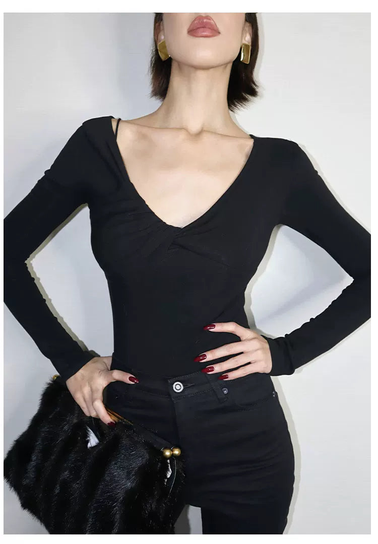 Slim Fit Long Sleeve Stretch Tee