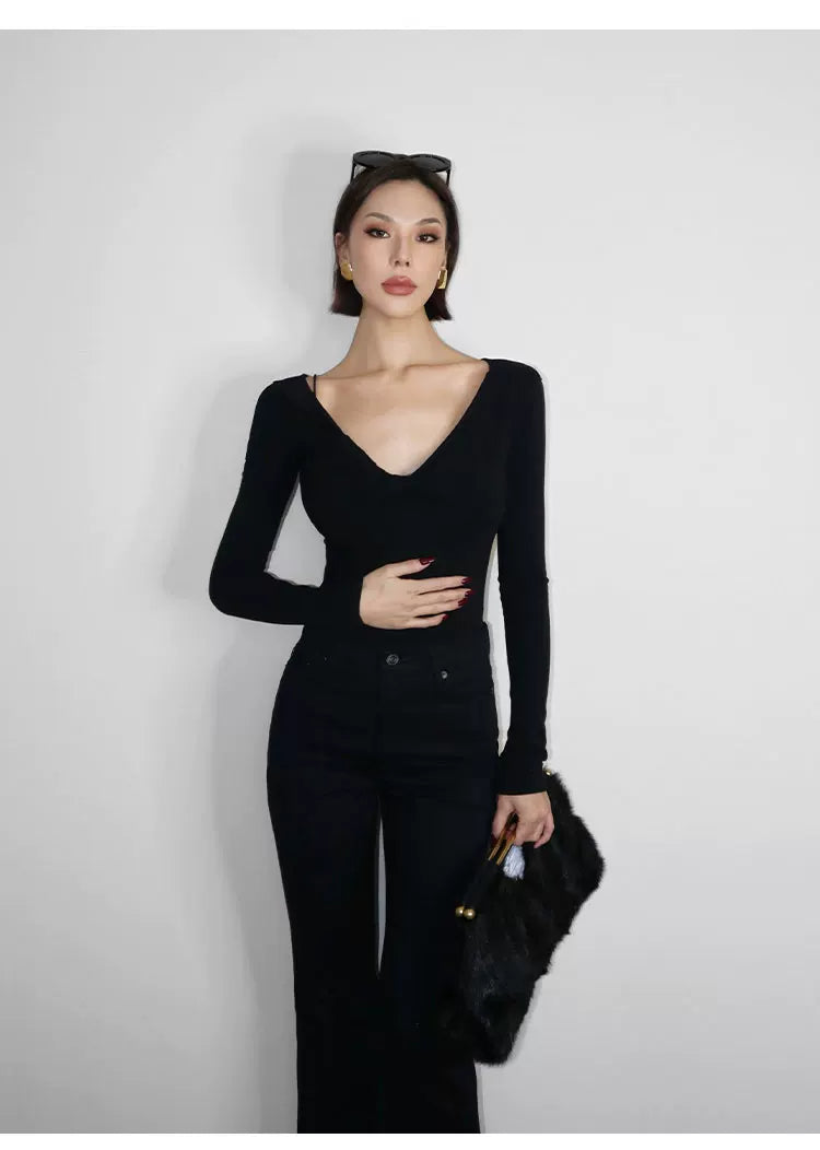 Slim Fit Long Sleeve Stretch Tee