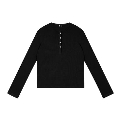 Slim Waffle-Knit Henley Shirt