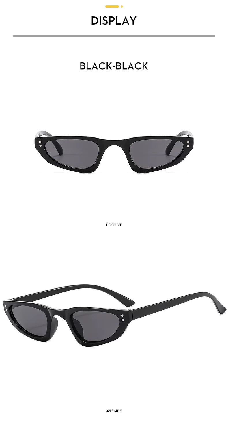 Petites lunettes de soleil triangulaires — coloris noir