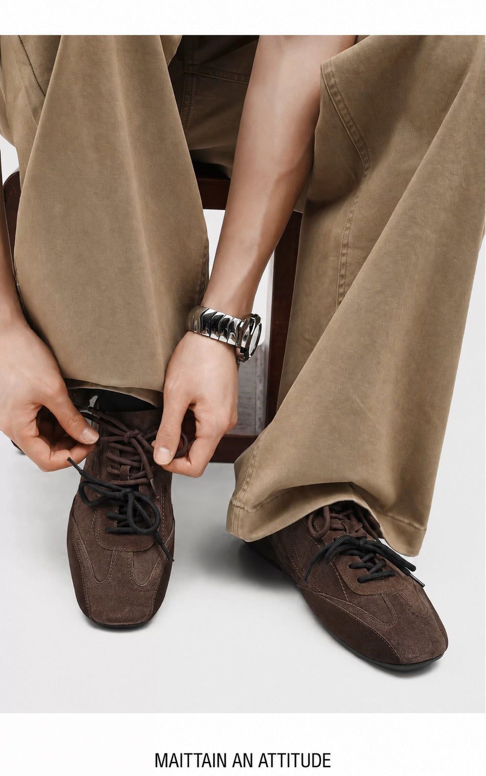 Men's Square Toe German Trainer Sneakers - view 3