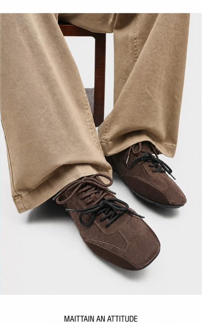 Men's Square Toe German Trainer Sneakers - view 4
