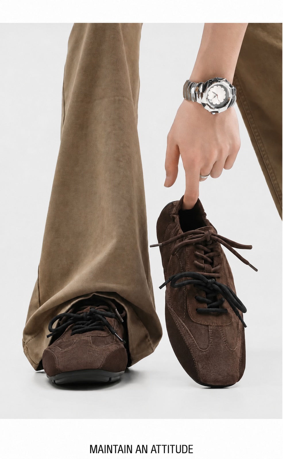 Men's Square Toe German Trainer Sneakers - view 5