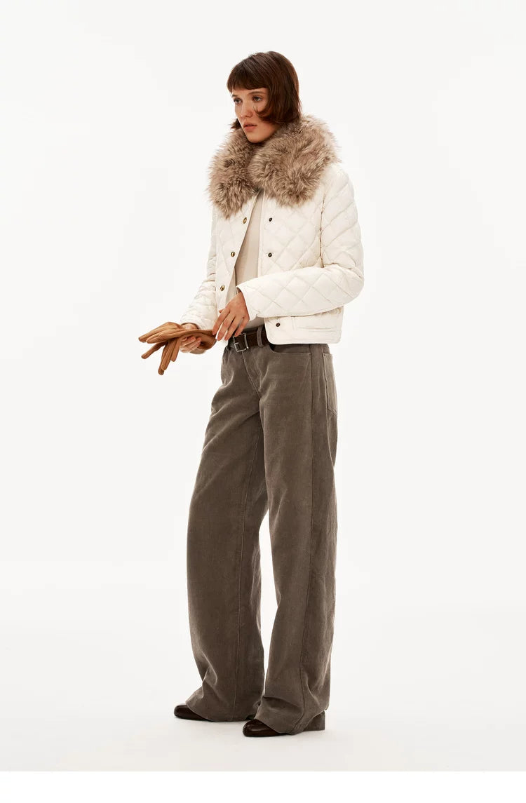 Straight Leg Corduroy Trousers