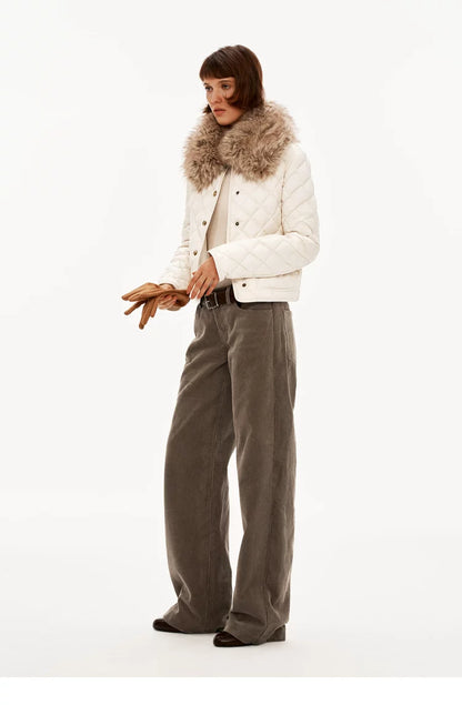 Straight Leg Corduroy Trousers