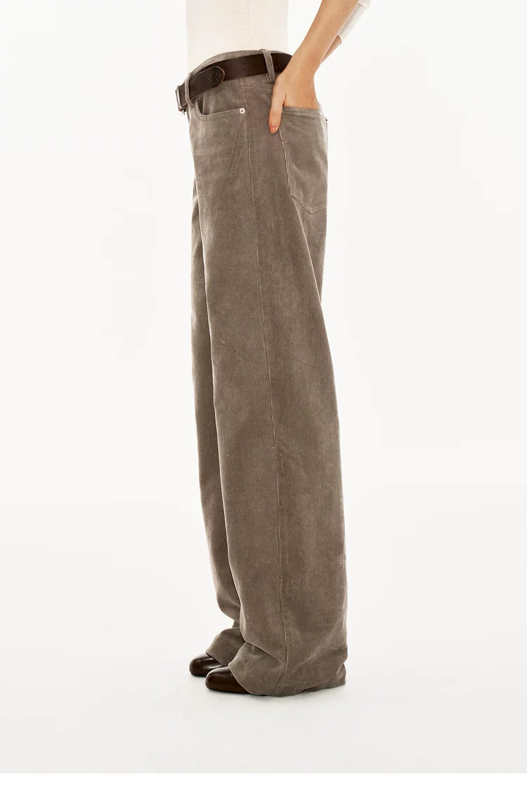 Straight Leg Corduroy Trousers