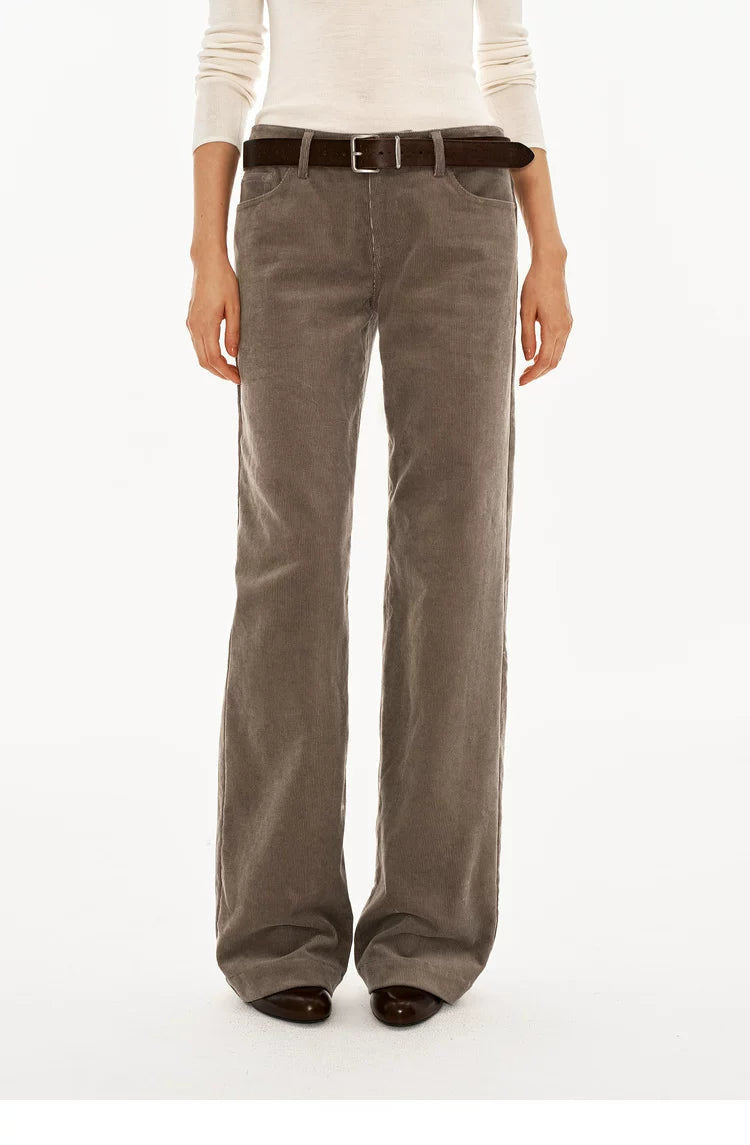 Straight Leg Corduroy Trousers