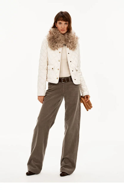 Straight Leg Corduroy Trousers