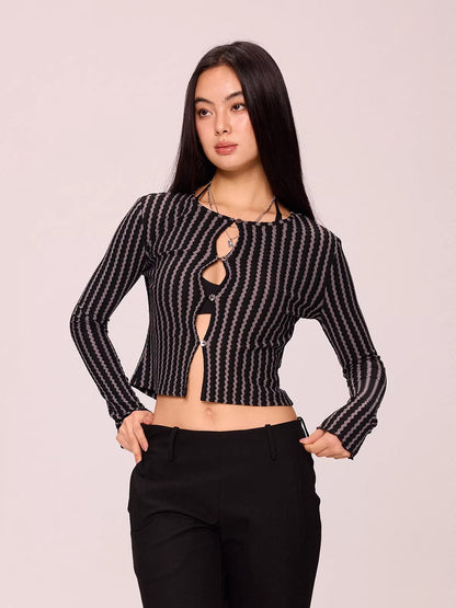 Striped Knit Top