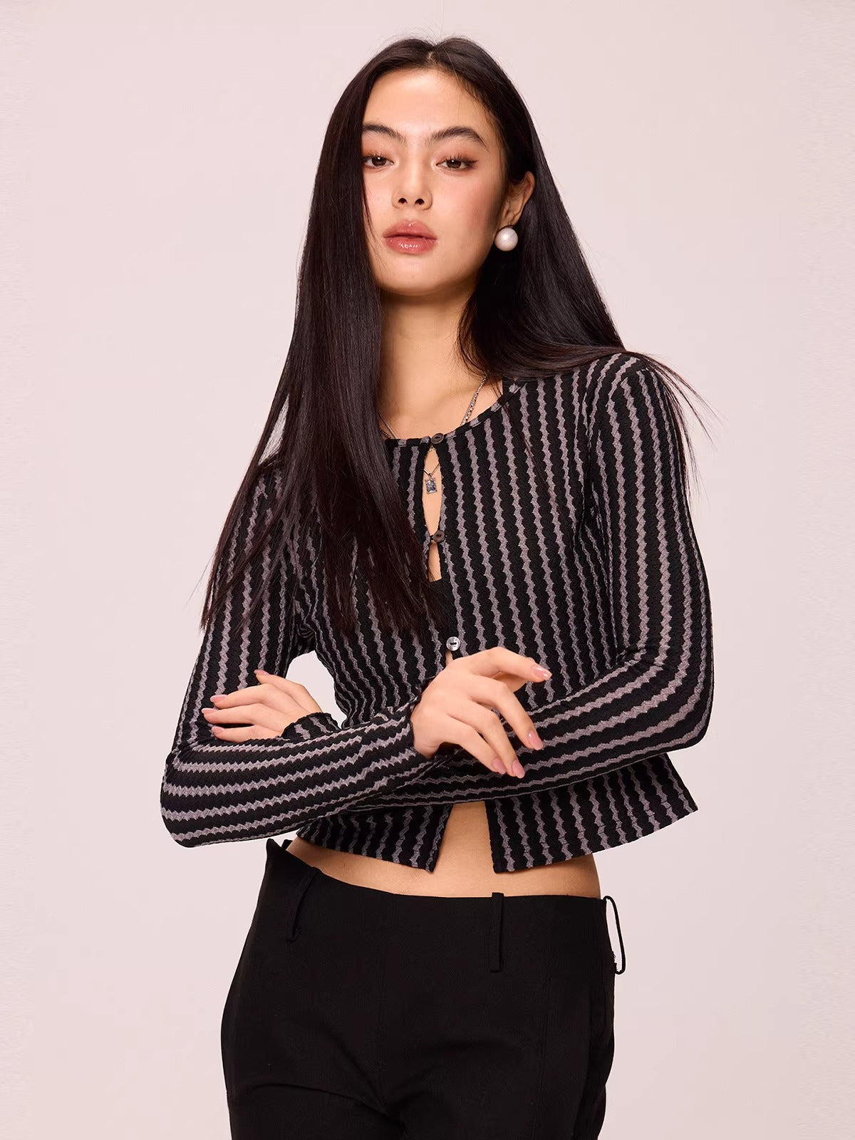 Striped Knit Top