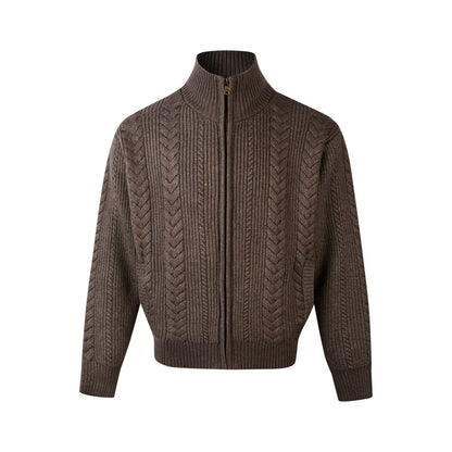 Textured Cable Knit Cardigan
