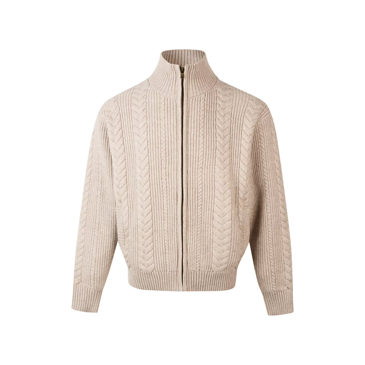 Textured Cable Knit Cardigan