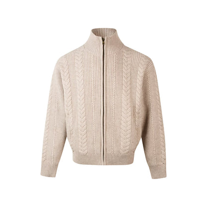 Textured Cable Knit Cardigan