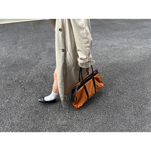 Two-Tone Oversized Travel Duffle