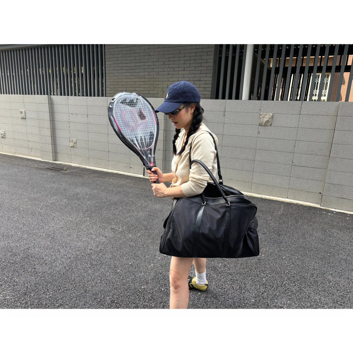 Two-Tone Oversized Travel Duffle