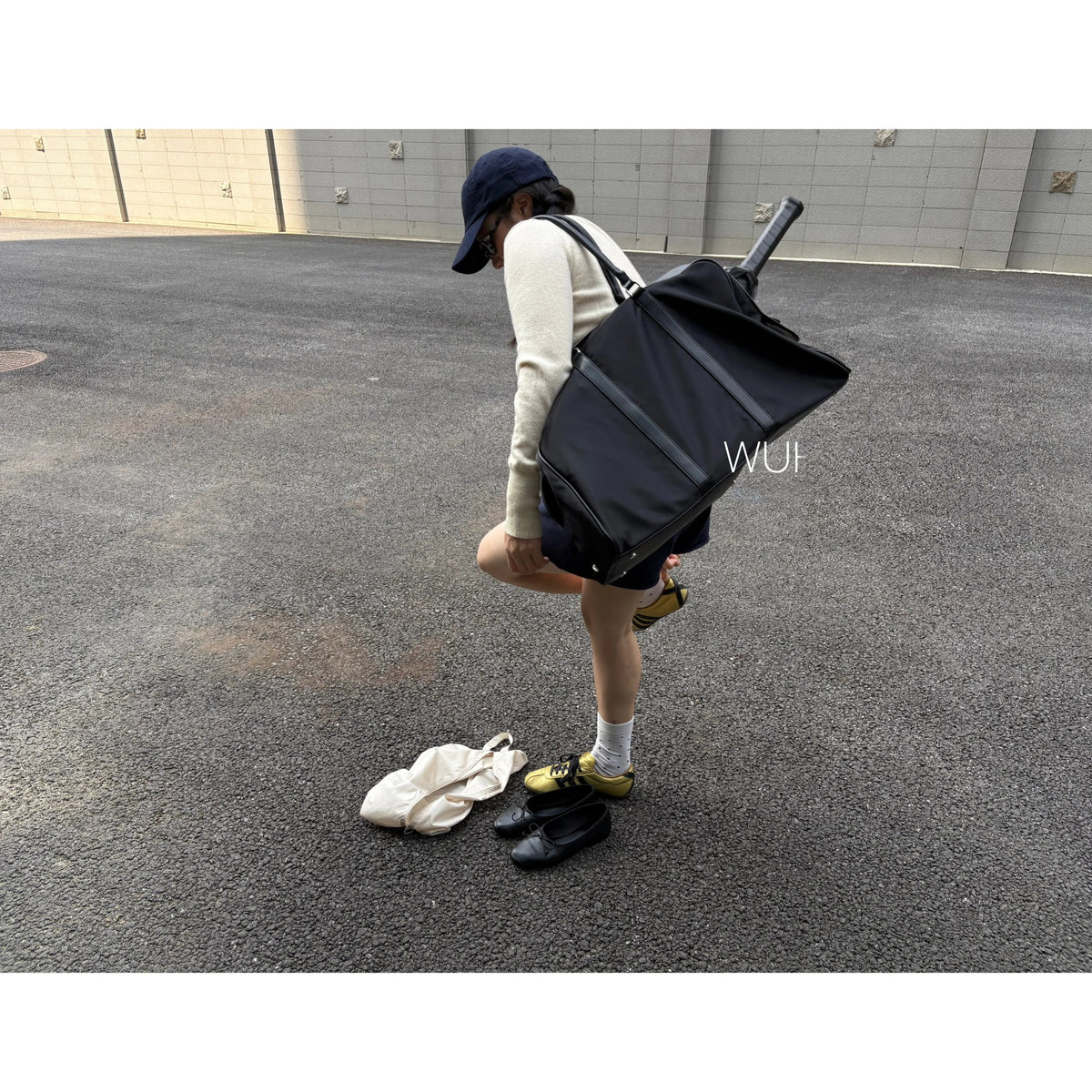 Two-Tone Oversized Travel Duffle