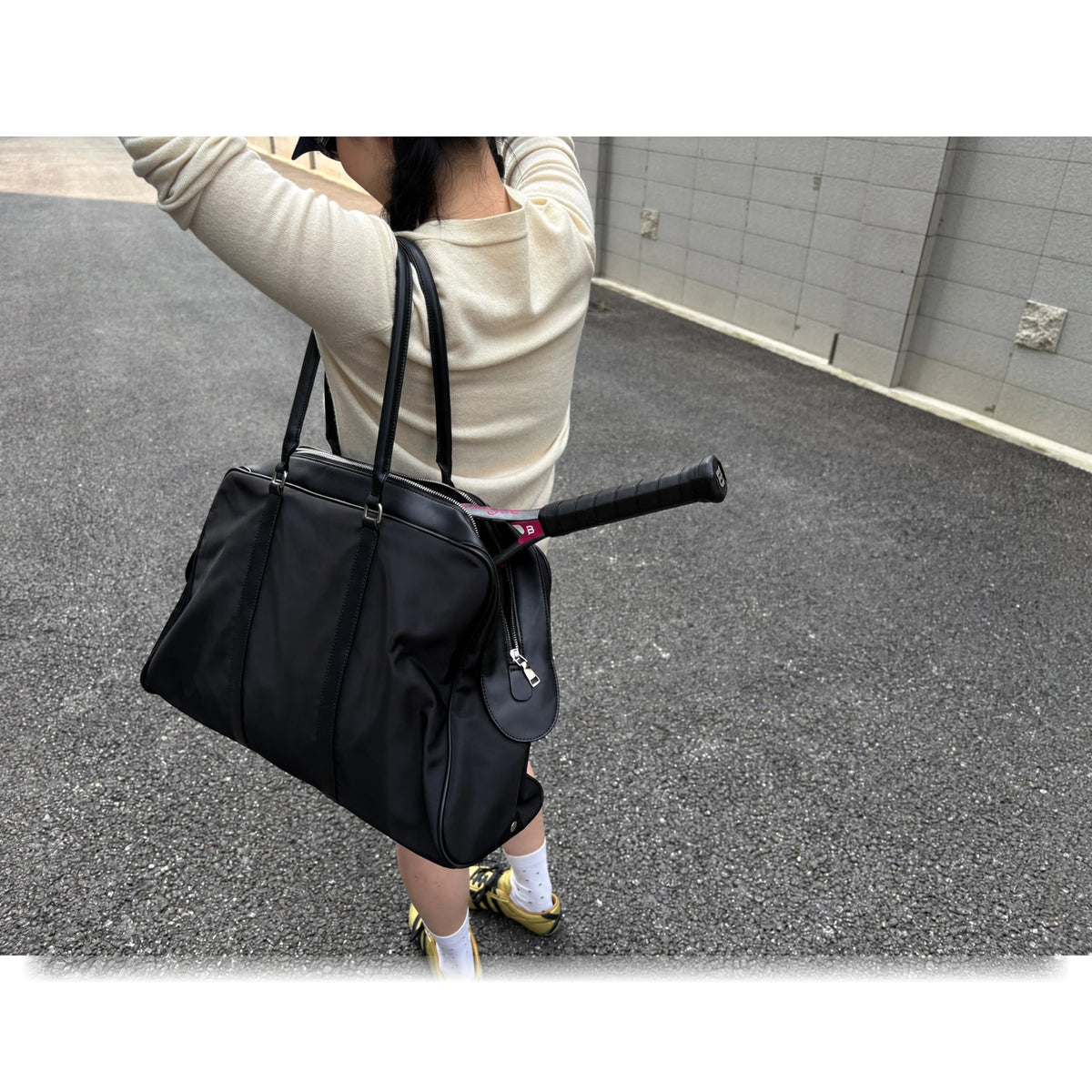 Two-Tone Oversized Travel Duffle