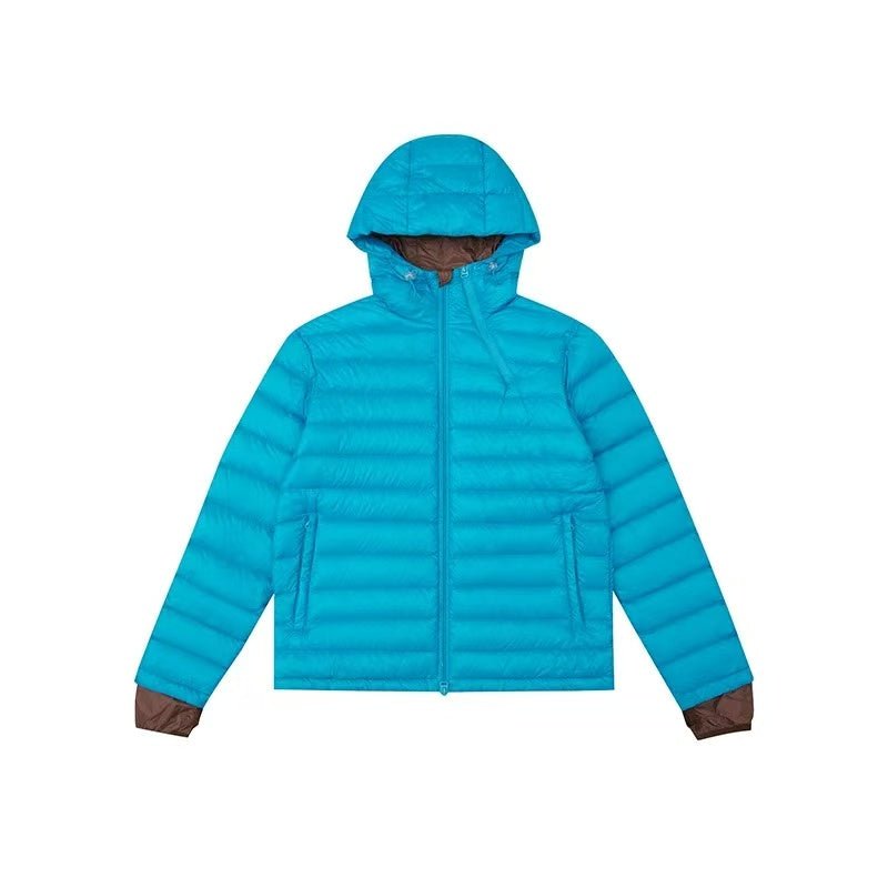 Lake blue ultra-light down jacket