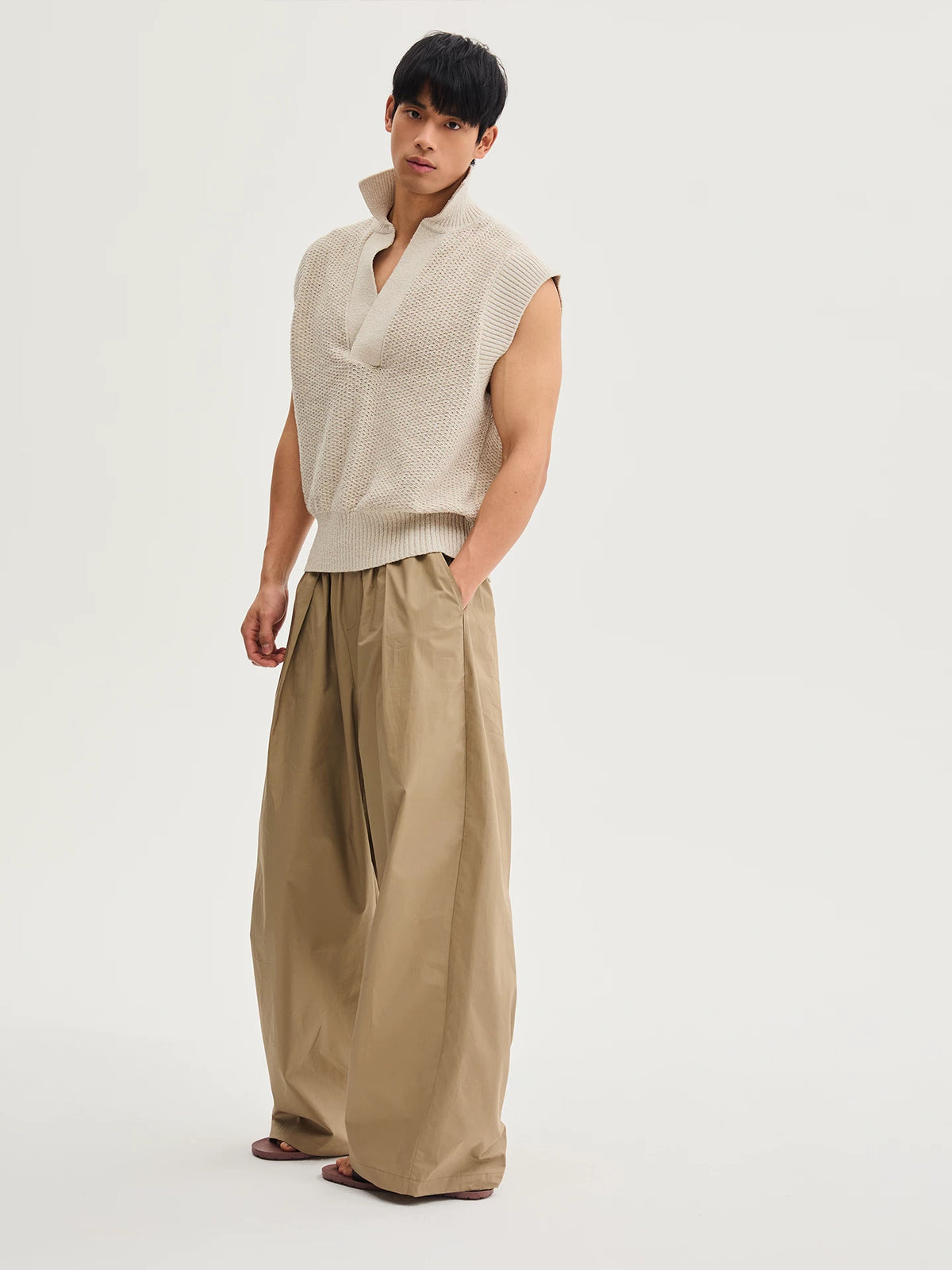 Unisex Relaxed Curved-Leg Lounge Pants