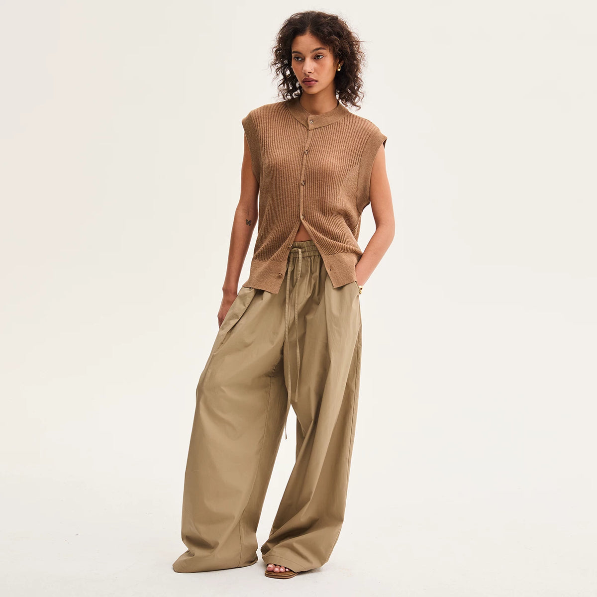 Unisex Relaxed Curved-Leg Lounge Pants