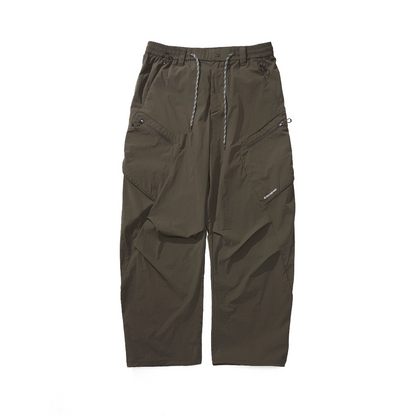 Unisex Water-Repellent Multi-Pocket Drawstring Utility Pants