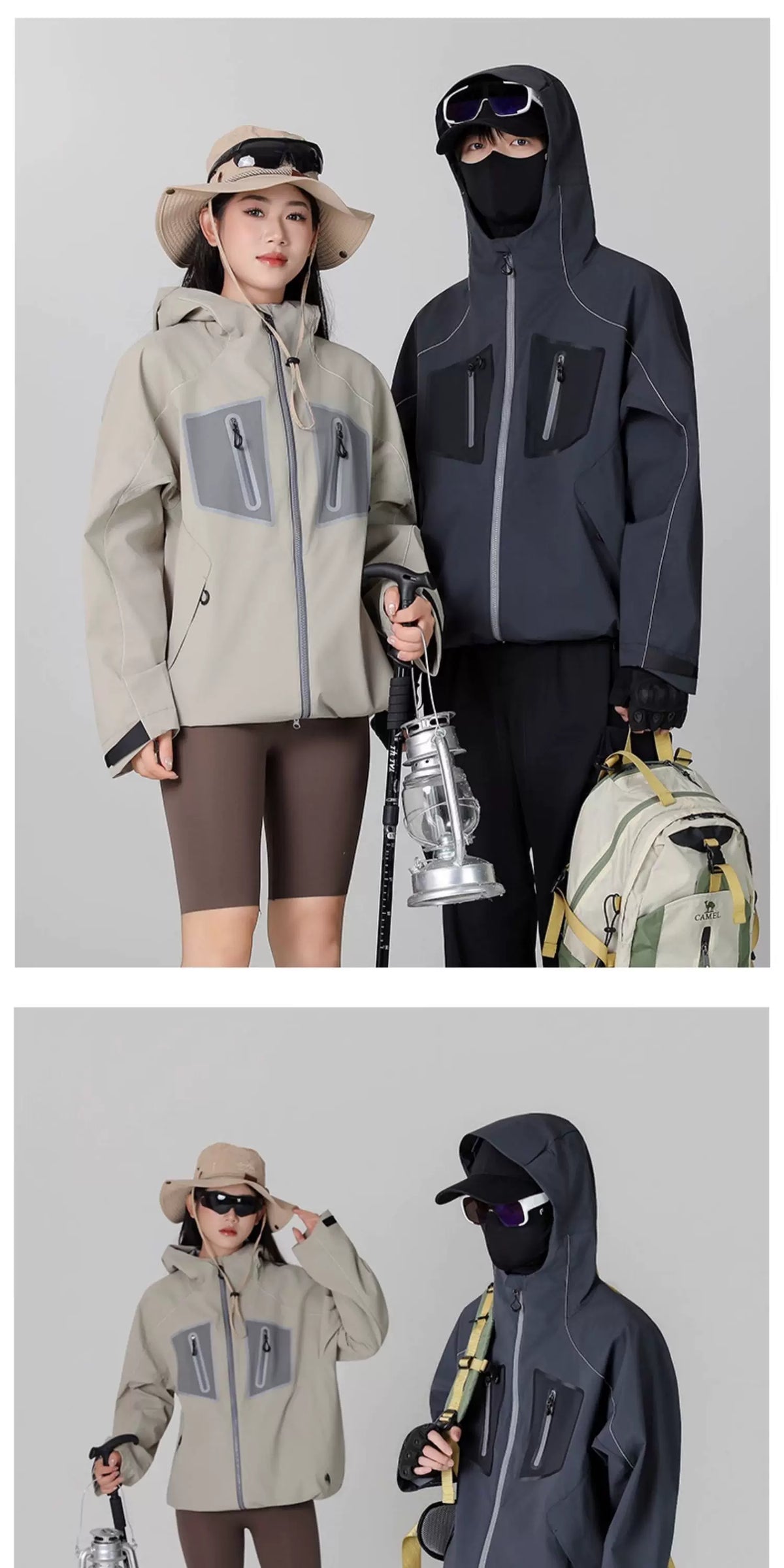 Unisex Waterproof Breathable Hard Shell Jacket