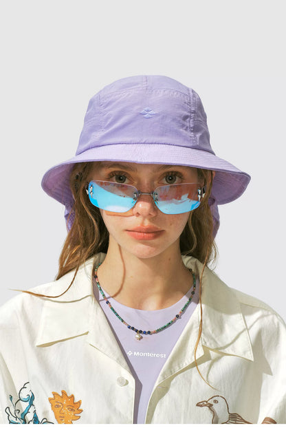 UPF 50+ Fishing Bucket Hat with Removable Neck Flap