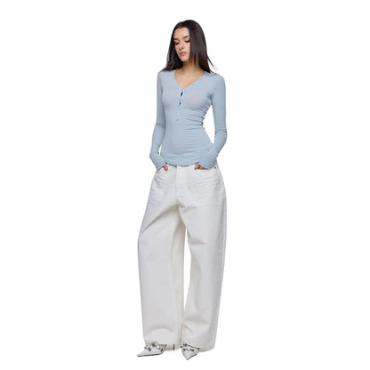 V-Neck Knit Base Layer Tee