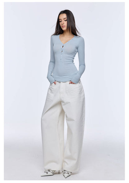 V-Neck Knit Base Layer Tee