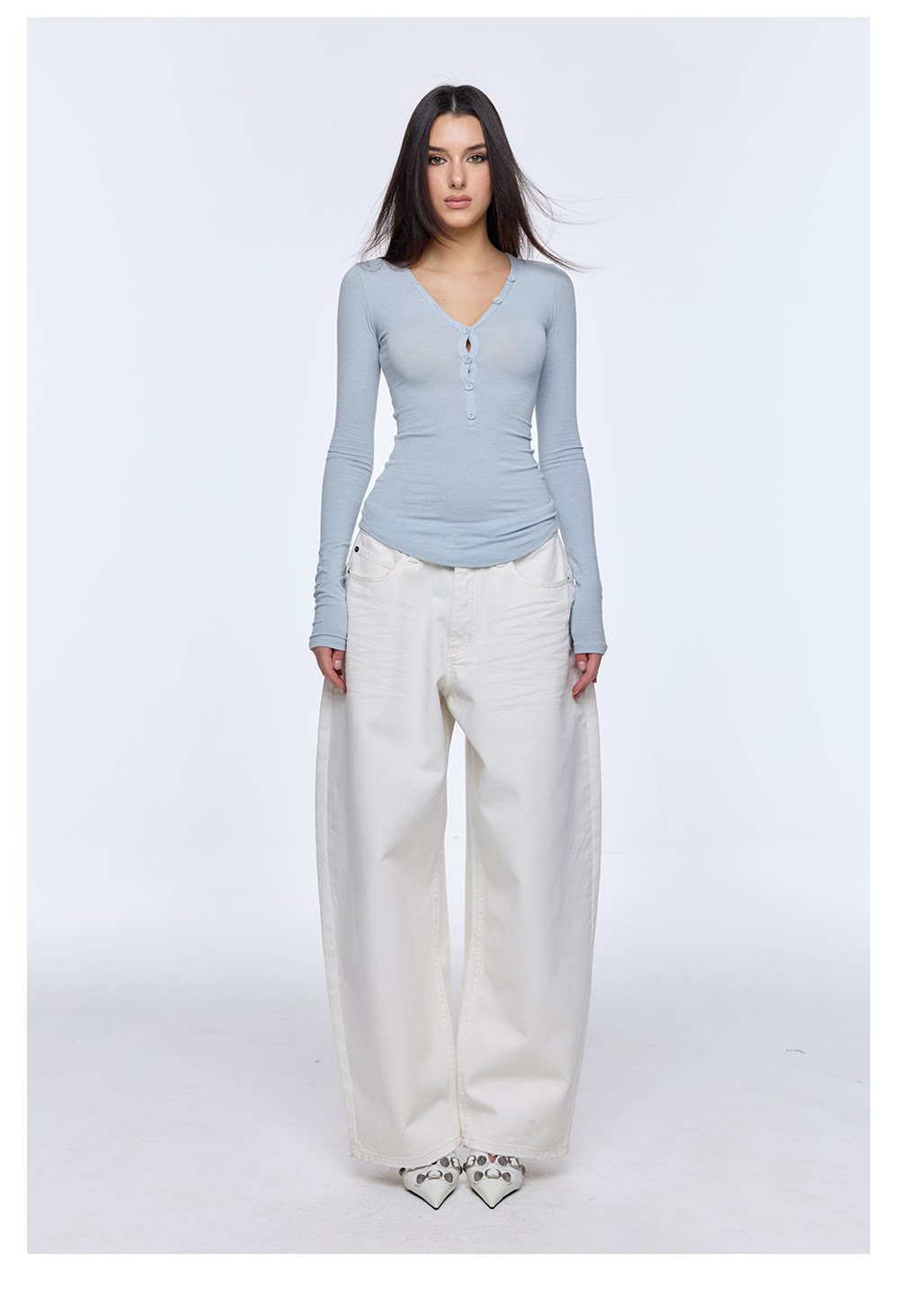 V-Neck Knit Base Layer Tee