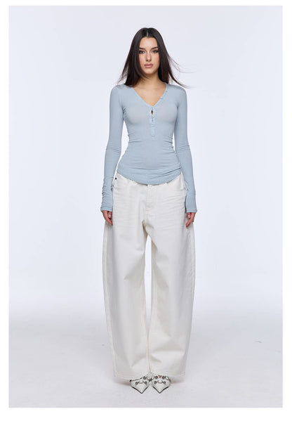 V-Neck Knit Base Layer Tee