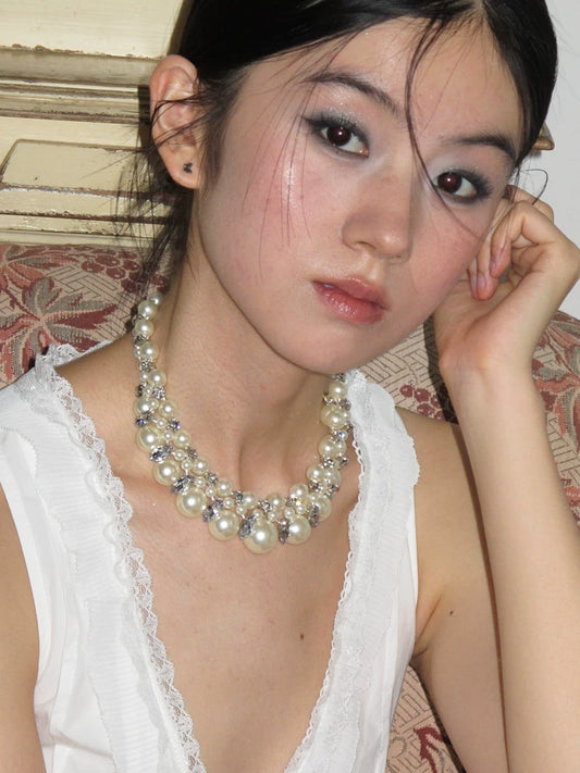 Vintage Layered Pearl Necklace