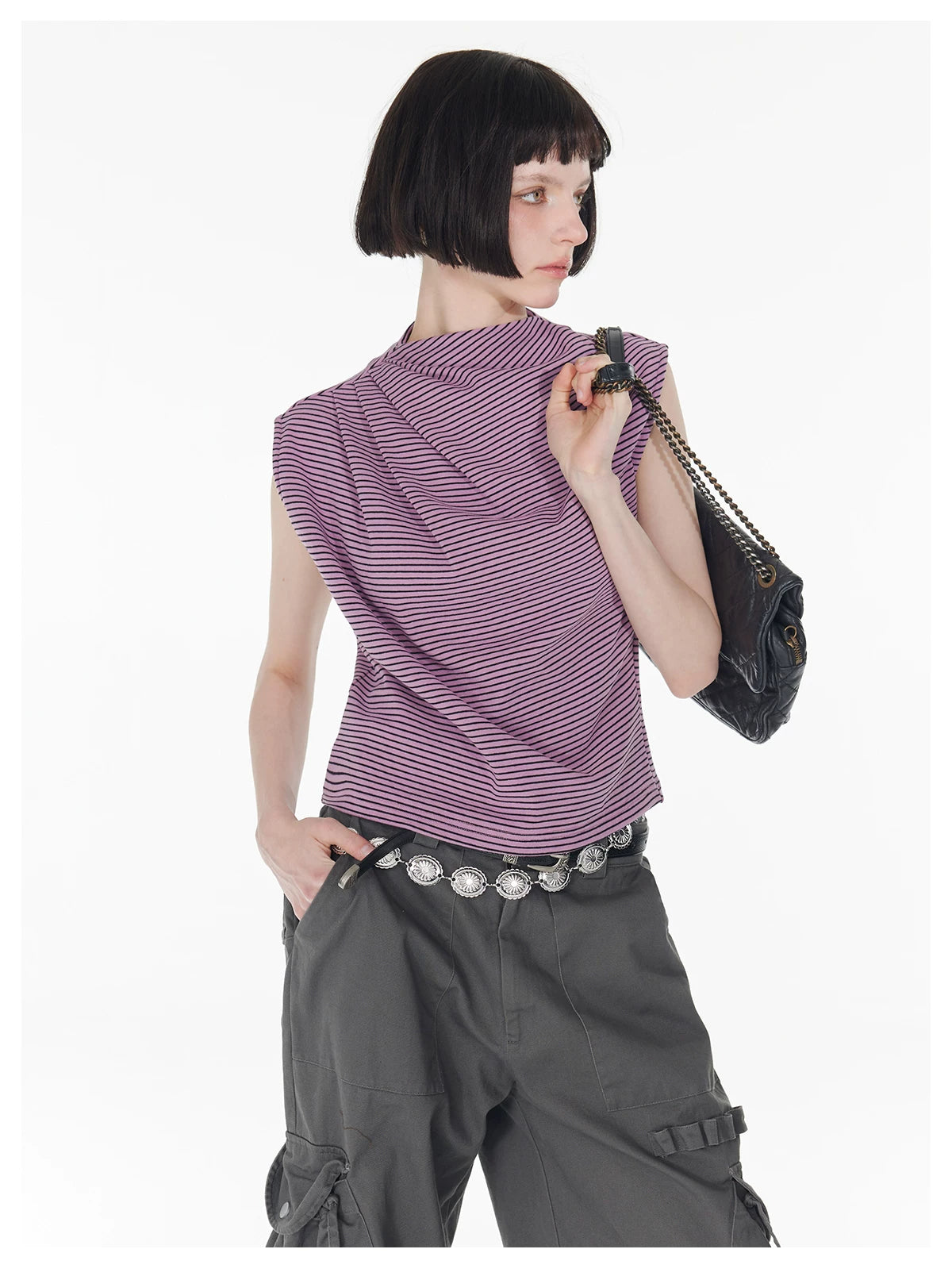 Vintage Stripe Sleeveless Top