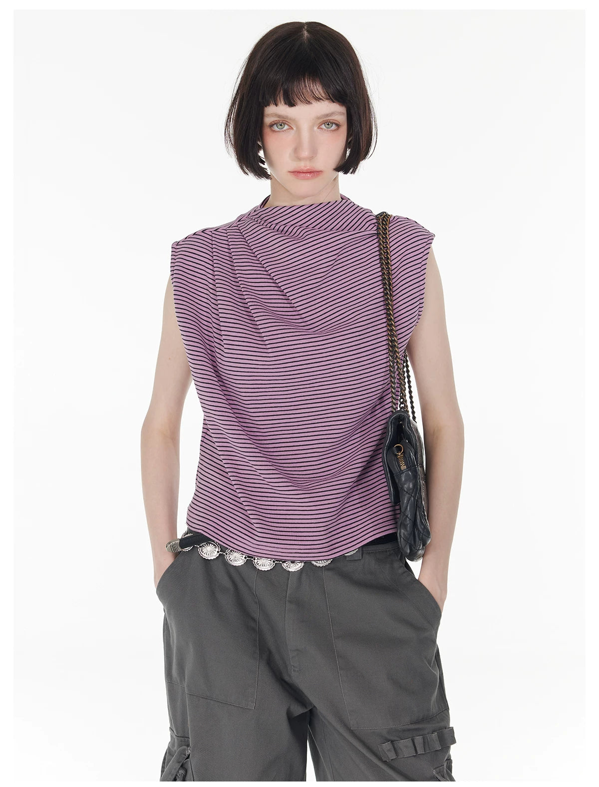 Vintage Stripe Sleeveless Top