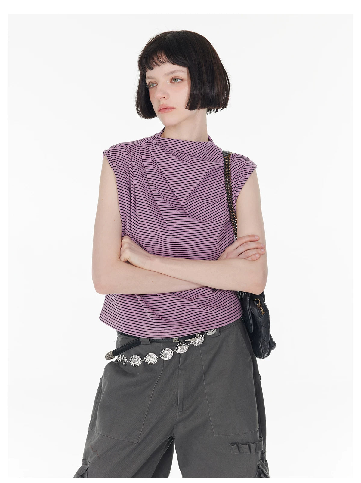 Vintage Stripe Sleeveless Top