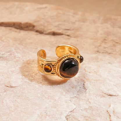Vintage Tiger Eye Bracelet & Ring Set
