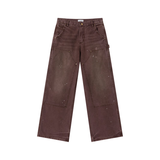 VLABMADE Distressed Double-Knee Work Pants