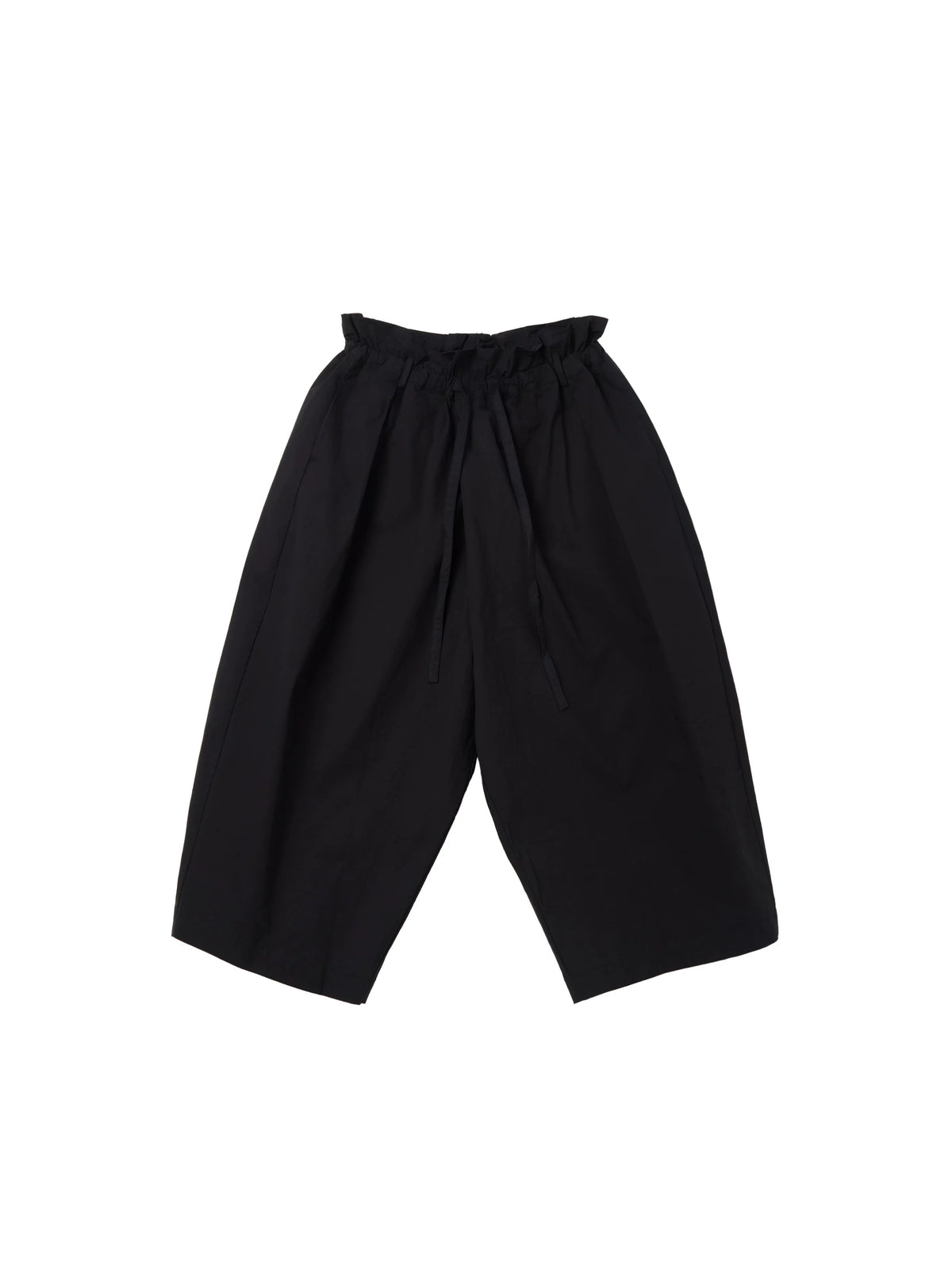 Women's Black Drawstring Balloon Wide Leg Pants