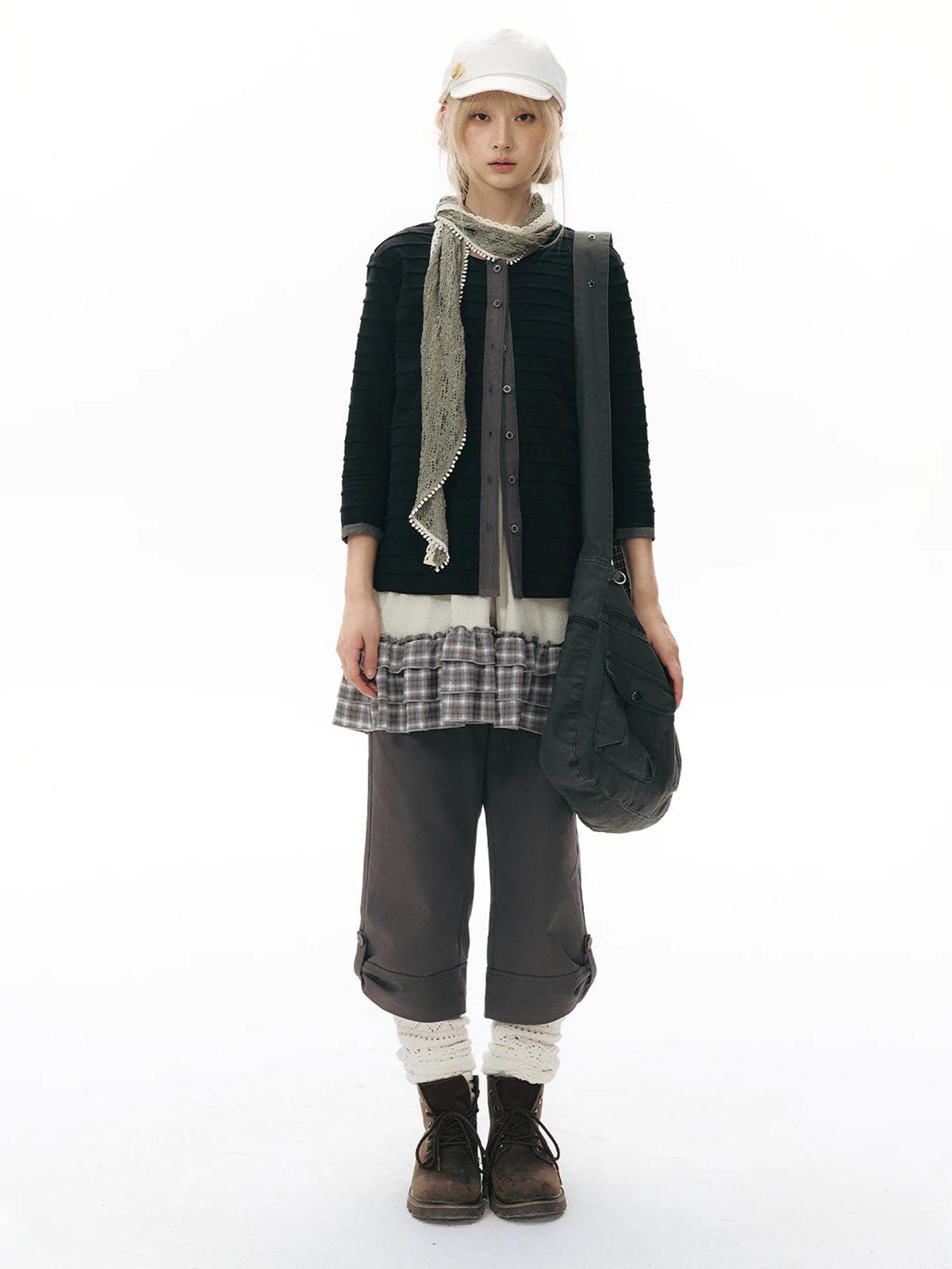 Women's Ribbed-Waist Cropped Straight-Leg Pants