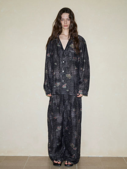 Women’s Silk Tencel Printed Pajama Set