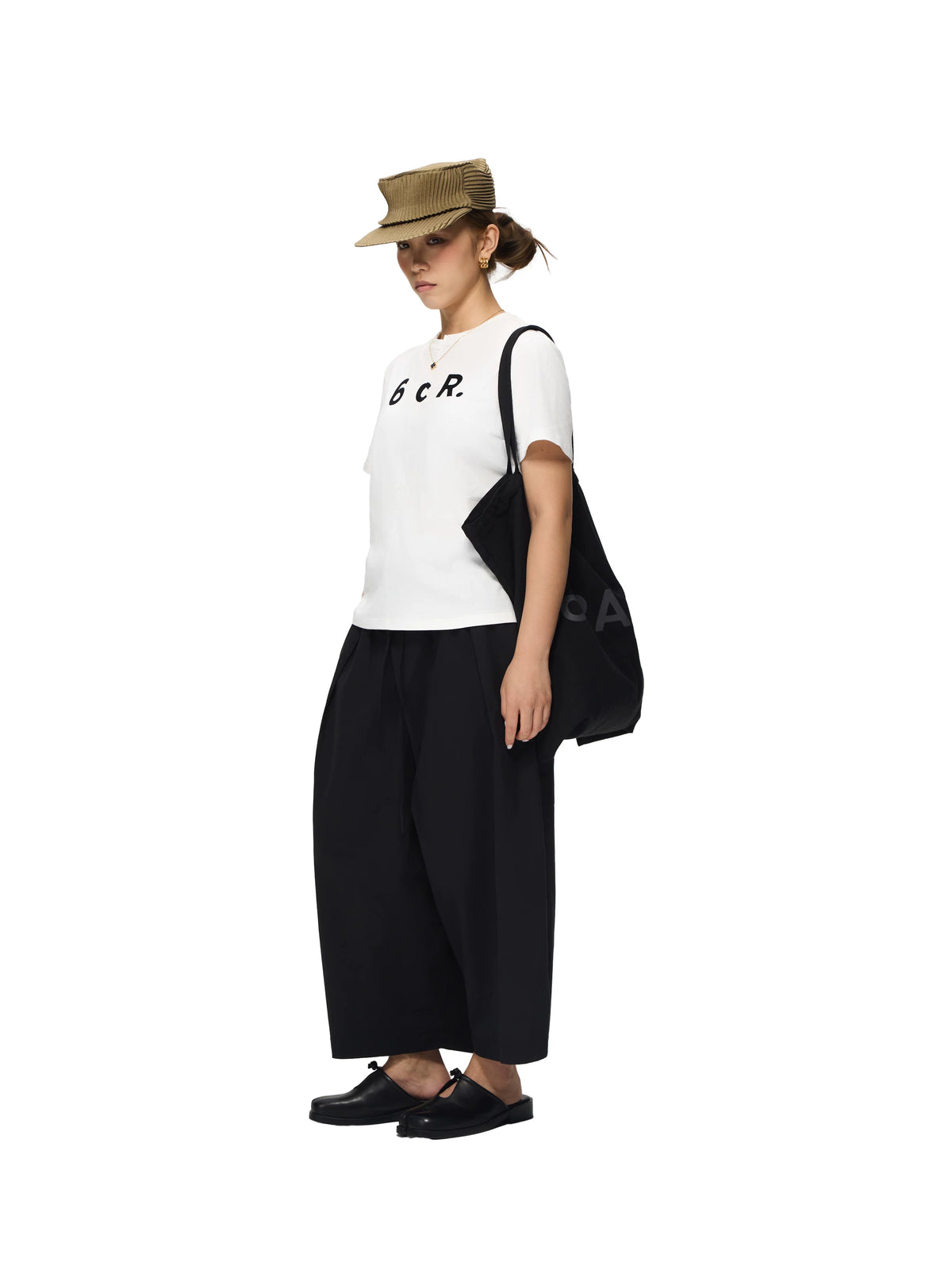 Women's Black Drawstring Balloon Wide Leg Pants