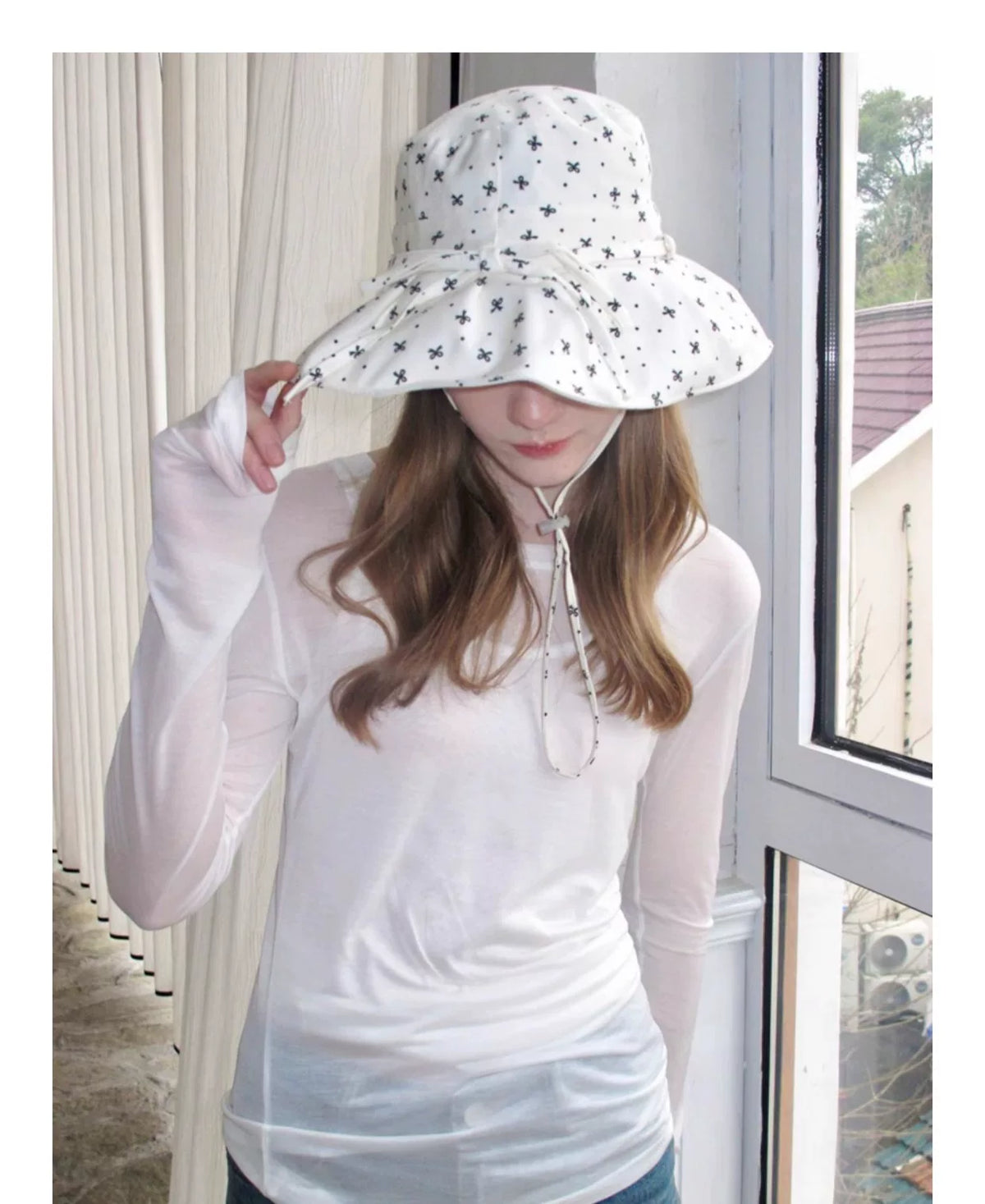 Women's Bow Wide Brim Sun Hat
