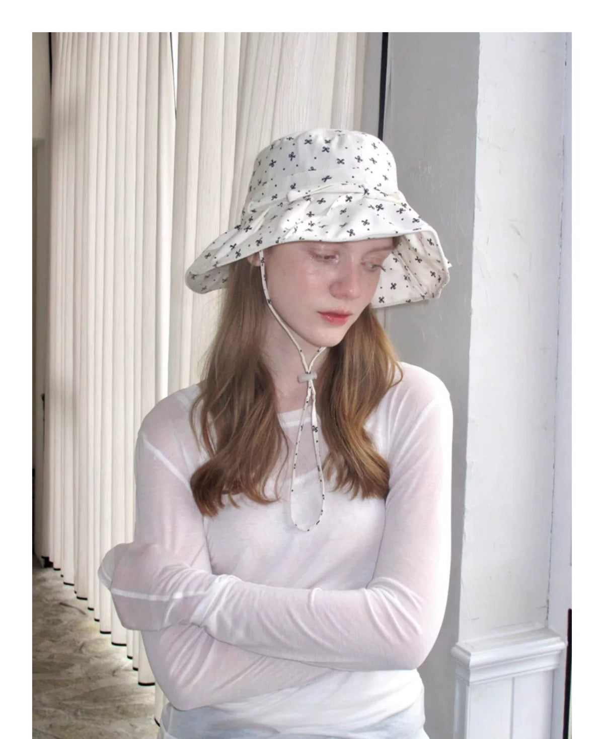Women's Bow Wide Brim Sun Hat